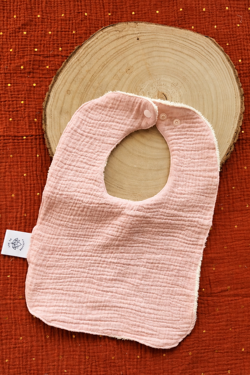 Bavoir classique - Rose tendre