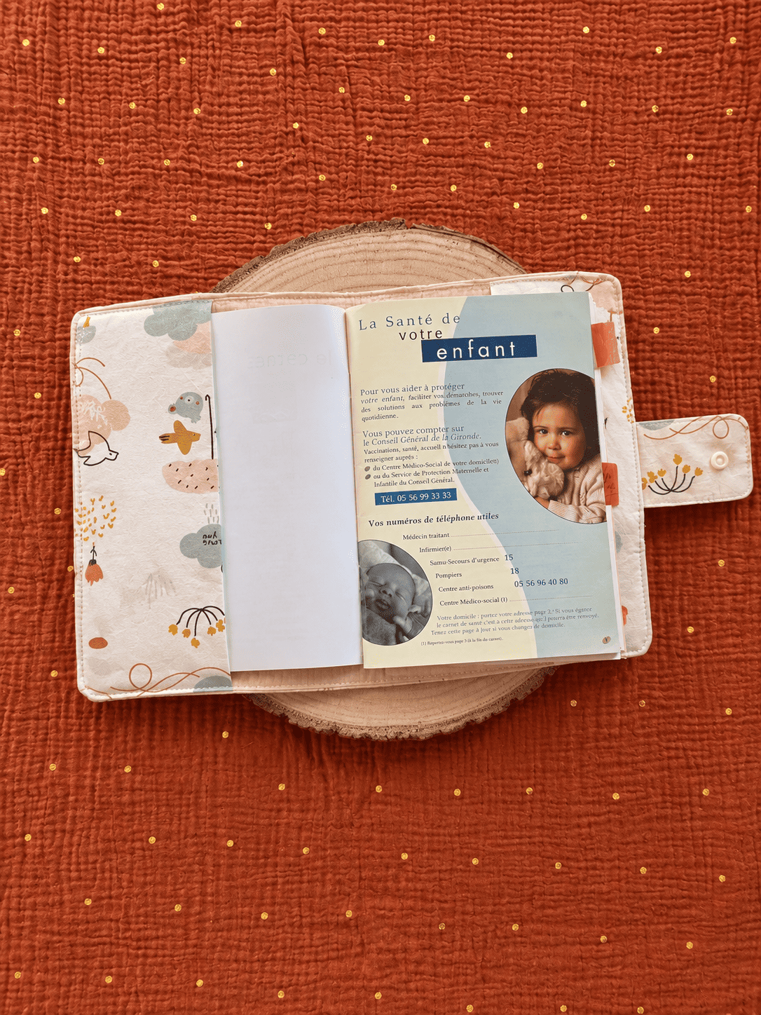 Protège carnet de santé - Rose tendre – Image 2