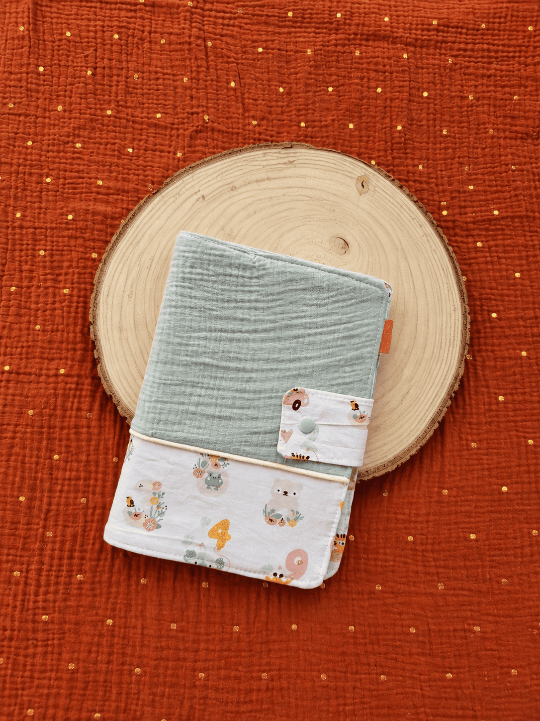 Protège carnet de santé - Vert tendre