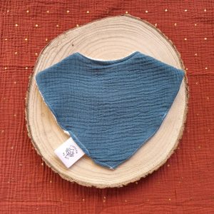 Bavoir bandana - Bleu Pétrole