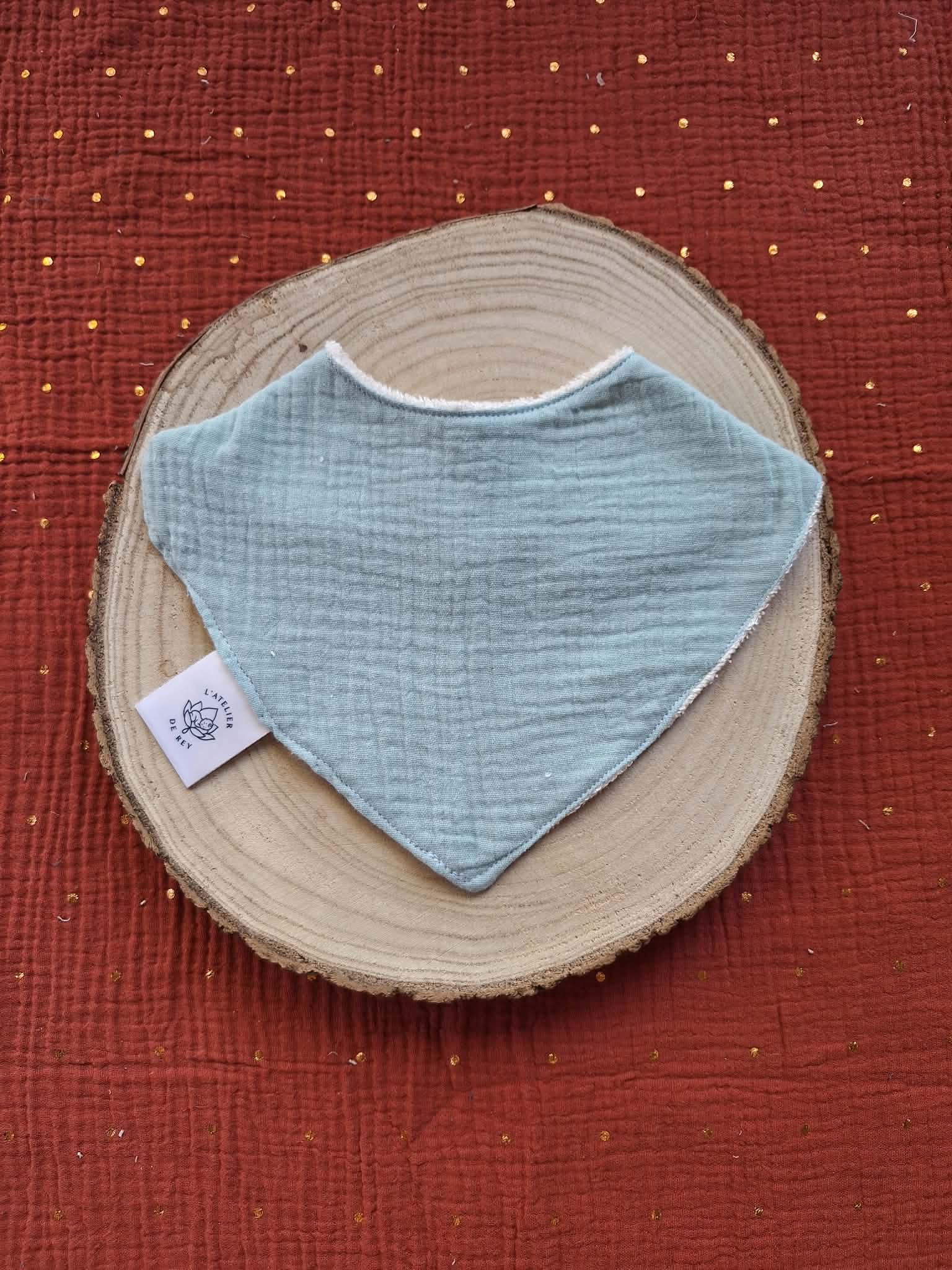 Bavoir bandana - Vert tendre